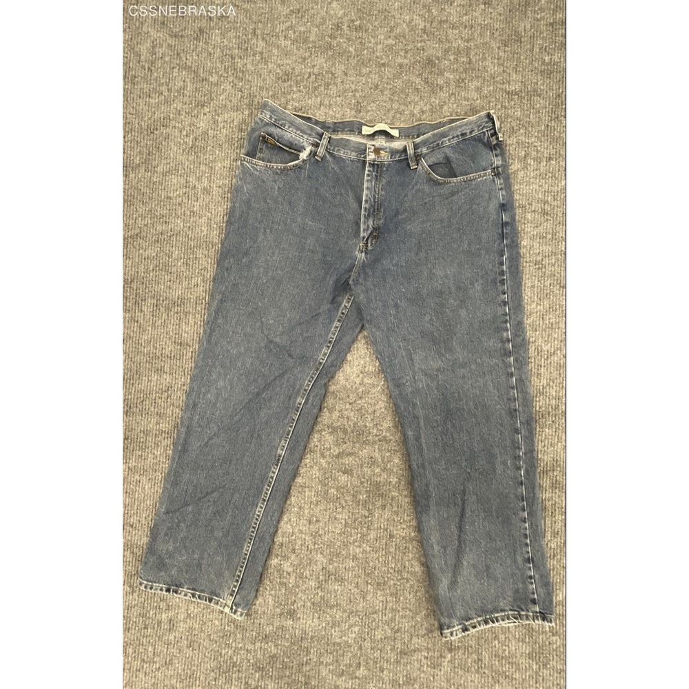 Lee Men's Blue Relaxed Fit Straight Leg Denim Jeans Size 42x30